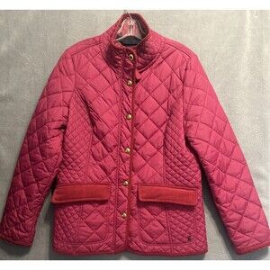 Joules Quilted Moredale Jacket Chore Heritage Hunting Womens US 10 Ruby Red